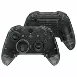 eXtremeRate Full Case & Buttons Set for Xbox Elite Series 2 Controller, DIY-Ersatz Front Abdeckung Back Shell Knöpfe Zubehör für Xbox Elite Series 2 Core Controller Modell 1797-Transparent Schwarz