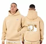 SMILODOX Hoodie Herren Striver, Oversized Kapuzenpullover mit Kängurutasche und Backprint, Pullover mit Rippbündchen, Streetwear, Baggy Fit, Casual Fit, Sportbekleidung für Gym & Freizeit