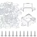Kittmip 108 Stück Halterung kompatibel mit 45,7 m Govee H705 H805 permanenten Außenlicht-Halterungen mit Schrauben für Soffit, Faszien, Clip, Ersatzkleber (transparent)