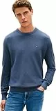 Tommy Hilfiger Essential Structure Crew Neck Mw0mw36347 Pullover, Blau (Ägäis), Größe L für Herren, Blau (Meer), Large