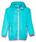Playshoes Unisex Kinder Faltbare Regen-jacke Funktions-Jacke Regenmantel Regenbekleidung, Türkis, 152 EU