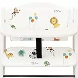 Sitzverkleinerer für Hochstuhl Baby Sitzkissen Stuhl 2-teilig - Kinder Sitzauflage für Hauck und Stokke Kinderhochstuhl High Chair Cover für Treppenhochstuhl und Babystuhl Safari