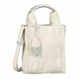 TOM TAILOR Denim Azura Damen Shopper Umhängetasche Reißverschluss Klein Beige
