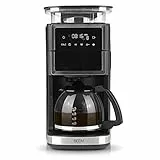 BEEM FRESH-AROMA-PERFECT III Filterkaffeemaschine mit Mahlwerk | Edelstahl | Mit Glaskanne & Warmhaltefunktion | Aroma-Plus-Funktion| 24-H-Timer | 1000 W | für bis zu 10 Tassen