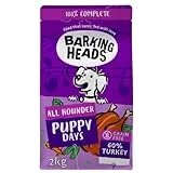 Barking Heads Hypoallergenes Hundefutter Trocken Welpen 2 kg - Pute - Natürliche Zutaten - Unterstützt Wachstum & Verdauung - Getreidefrei - Ideal für empfindliche Mägen - Vollwertige Ernährung