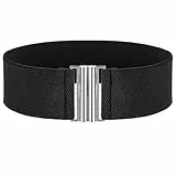 Andibro Breiter elastischer Gürtel für Damen,Stretch Taillengürtel Damenkleid Schnallengürtel Vintage Cinch verstellbarer Bund