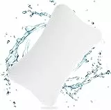 Badewannenkissen Weiß mit 4 Stück Saugnäpfen, Badewannenkissen Nacken, Kopfkissen für optimale Nacken Entspannung