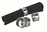 APS Serviettenringe, Edelstahl Serviettenhalter, 4er Set, hochglanzpoliert, Ø 4,7 cm, 2 cm Höhe