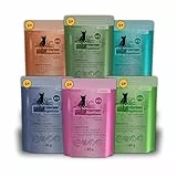 catz finefood Multipack 2, 12 x 85g Beutel, Feinkost Katzenfutter nass, Sorten Mix-Paket 2 mit Huhn, Thunfisch, Rind, Rotbarsch, Lamm, Garnelen, Wild