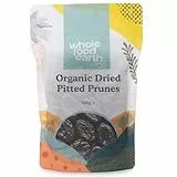 Wholefood Earth Bio-Trockenpflaumen ohne Kern 500g – Ballaststoffreich, naturbelassen, vegan, ohne Zusätze – Perfekter Snack & Ideal zum Backen
