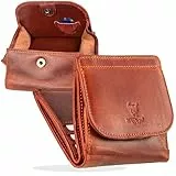 MATADOR Geldbörse Herren Klein Leder Wien Mini Geldbeutel mit edler Geschenk Box, Elegantes Portmonee Klein mit RFID Blocker, Luxus Kleine Geldbörse Herren mit vielen Fächern in Vintage Braun