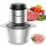 Zerkleinerer Küche Elektrisch NWOUIIAY Multizerkleinerer Elektrisch Hackfleisch Zerkleinerer mit 2L 2 Bi-Level Edelstahl Klingen, Universalzerkleinerer für Fleisch,Gemüse,Obst
