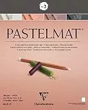 Clairefontaine 96007C Zeichenblock Pastelmat (12 Blatt, 24 x 30 cm, 360 g, mit 4 transparenten Trennblättern, Spezielkarton ideal fur Pastell und Kreide) braun, anthrazit, weiß und hellbraun