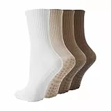 BONANGEL Pilates Socken Damen (4 Paar) Rutschfeste mit Noppen Antirutsch Socken für Schwanger Stoppersocken für Yoga