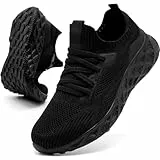 MGNLRTI Sneaker Damen Laufschuhe Sportschuhe Tennisschuhe Hallenschuhe Straßenlaufschuhe Schuhe Fitnessstudio Atmungsaktiv Turnschuhe Schwarze Größe 36 EU