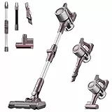 Eureka AK10 Pro Leichter Akku Staubsauger, 29000pa Kabelloser Staubsauger Leistungsstarker 60min Laufzeit mit LED-Anzeige, Flex-Schlauch, Stabstaubsauger für Tierhaare Hartböden Teppiche