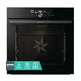Gorenje OptiBake GO66E PIZZA350C Einbau-Backofen / 77L / PizzaPlus/Pizzamode 350°C/PyroClean/Heißluft/AirFry/PerfectGrill/Kindersicherung/schwarz