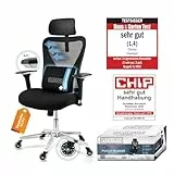 CLOUVOU CleverSeat Bürostuhl Ergonomisch [TESTSIEGER] Schreibtischstuhl 100% individuell einstellbar | Büro Stuhl & Gaming Stuhl | Computerstuhl Home Office Chair Ergonomic | Drehstuhl 150 kg