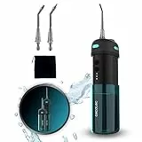 Cecotec Tragbarer Zahnreiniger Toothcare Jet Splash. Kompakter und leichter Reise-Irrigator mit 3 Modi und bis zu 8 Intensitäten, 150 ml Fassungsvermögen und 2 austauschbaren Düsen, IPX7, wasserdicht.