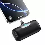 Power Bank USB C 5500mAh, Mini Powerbank Klein Aber Stark 22.5W PD 3.0 Schnelles Aufladen Tragbares Externer Akku mit LED Display Kompatibel mit iPhone 17/16/15 Serie, Samsung S25/24, Huawei usw