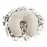 NATURECA Nackenkissen Reise Bio, Kopfkissen nackenschmerzen, seitenschläferkissen bezug abnehmbaren, nackenhörnchen Erwachsene 35x33cm. (BUCHWEIZENSCHALEN)