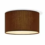 Home Sweet Home Skandinavische Deckenleuchte | Braune | Zylindrisch | Lampenschirm aus Corduroy | ø 30 x 17 cm | Für E27 LED-Lampen | Geeignet für Wohnzimmer und Schlafräume