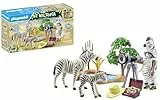 PLAYMOBIL Wiltopia 71295 Unterwegs mit der Tierfotografin, mit dem Fotoapparat auf unvergesslicher Reise durch die Wildnis, Erfroschung der Zebras, Spielzeug für Kinder ab 4 Jahren