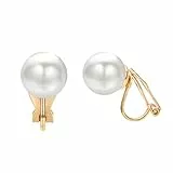 Airokiy clip ohrringe damen gold perlen ohrclips damen ohne ohrlöcher Hypoallergene Schmuck Edelstahl Klipp Ohrringe für Frauen und Mädche