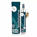 Sodahome CO2 Zylinder für 60L Sprudelwasser - Kompatibel mit allen Brita Yource Geräten - Kohlensäure Zylinder zum Einschrauben für Sprudelwasser - geprüft & abgefüllt in Deutschland