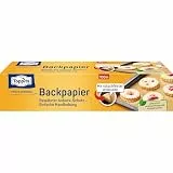 Toppits Backpapier - 1 x 100 m Rolle, Antihaft, mit Abreiß-Säge, Rutschfest, FSC zertifiziert, Ideal für Backofen, Airfryer und Dampfgarer