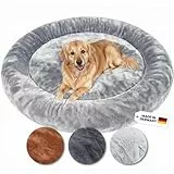 Wahre Tierliebe Orthopädisches Hundebett Deluxe für Kleine bis Große Hunde - Made in Germany - Waschbar & Formstabil - Flauschiges Hundekörbchen mit Hohem Rand für Sicherheit & Geborgenheit