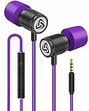 LUDOS Ultra Kopfhörer In Ear Ohrhörer mit Kabel und Mikrofon, Kristallklarer Klang, Ausgewogene Höhen und Tiefen, Neuer Memory Foam, Langlebiges Kabel, Bässe, Lautstärkeregelung, Earphones für Handy