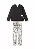 Sanetta Mädchen-Schlafanzug Schwarz | Hochwertiger Und Bequemer Pyjama Aus Baumwolle Für Mädchen 164