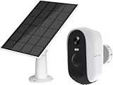 WUUK Überwachungskamera Aussen Add-on Solar Kamera, 2K WLAN Kamera Outdoor Homekit,Kompatibel mit Alexa/Google Home,2.4G/5G WiFi,Bewegungserkennung,Erfordert Basisstation