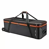 Walimex Pro Trolley Studiotasche – Größe M – 970 x 430 x 290 mm – Großräumig & gepolstert – für Studioequipment, 2-in-1 Funktion mit kugelgelagerten Rollen – Stativtasch, Kameratasche