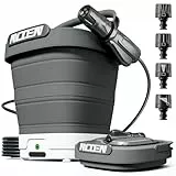 NCOEN Tragbarer Hochdruckreiniger mit Wassertank 12L Kabellos, 4-in-1 Düsen, 2m Schlauch sowie Langer Akkulaufzeit – ideal für Fahrrad, Camping, Garten und Haustiere.