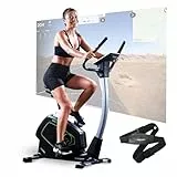 Christopeit Ergometer Heimtrainer Fahrrad Eco 1000 - Fitnessgerät mit Generator – Stromlos trainieren, leise, 10kg Schwungmasse, Bluetooth, Kinomap-App, bis 150kg, inkl. Pulsmessgurt