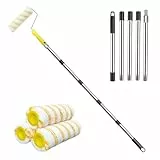 2M+-Farbroller, Farbwalzen mit verlängerbaren und abnehmbaren Griffen, ausziehbarer Farbroller + verstärkter Stab Farbrollen-Verlängerungsstange, Wandbürste für Wände und Decken (Farbrollen-Sets)