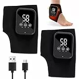 2 Pcs Fussmassagegerät elektrisch testsieger, 3-In-1-Fußmassager, Fußmassagegerät Füsse Neuropathie, 3 Vibration Modi, 3 Wärmestufen, für Knöchel, Ferse, Achillessehnenentzündung