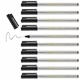 edding 88 - Fineliner - schwarz - 10 Stifte - Rundspitze 0,6 mm - dünner Faserschreiber für feines und präzises Schreiben, Unterstreichen, Zeichnen - für Büro, Schule und Zuhause