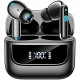 Bluetooth Kopfhörer in Ear, 6 Mikrofone ENC Noise Cancelling für Klarere Anrufe, Kopfhörer Kabellos Bluetooth 5.4 HiFi Tiefer Bass, USB C Kopfhörer, 48Std, LED, IPX7 Wasserdicht Sport Ohrhörer Schwarz