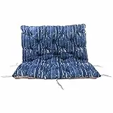 Ambientehome Palettenkissen mit Rückenlehne, 3D Print, Auflage für Europalette, Wendeauflage, Blau, 120x140x10 cm