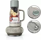 Ninja BlendBoss DB351UKST Mixer mit tragbarem Becher, persönlicher Mixer mit abnehmbarem Reisebecher, 3 automatische Voreinstellungsmodi, Stein