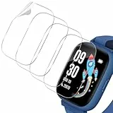 Holilo 4 Stück Schutzfolie kompatibel mit BIGGERFIVE Smartwatch Kinder 1,8' TPU Folie displayschutz, Anti-Kratzen Ultra-klar 9H Härte HD Blasenfreie Kratzfeste Displayschutzfolie