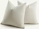 Mandioo 2er Set Kissenbezug 65x65 cm Creme Chenille Kissenbezüge weich Gemütlich langlebig modern Zierkissenbezug Dekokissen Kissenhülle für Sofa Wohnzimmer Schlafzimmer