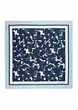 Marc O'Polo Damen Schal mit Allover-Print leicht, Mehrfarbig (Multi/Shiny Blue), One Size