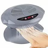 Sonew Air Nail Dryer, Nageltrockner mit Heiß und Kaltluft Sensor, Maniküre Werkzeug für Lüfter zum Trocknen von Nagellack für Wohnzimmer und Haus(Silver)