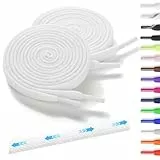 Shecret 2 Paar Elastische Schnürsenkel, Flach - Elastische Schuhbänder Ohne Binden für Kinder und Erwachsene, 7 mm Breite, GummiSchürsenkel