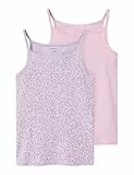 NAME IT Mädchen NKFSTRAP TOP 2P Pastel Lilac DOT NOOS Unterhemd, 122/128 (2er Pack)