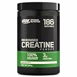 Optimum Nutrition Mikronisiertes Kreatin Pulver, Geschmacksneutral, 634g, 186 Portionen